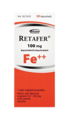 RETAFER depottabletti 100 mg 30 fol